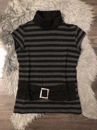 Sivý rolák s krátkym rukávom, s