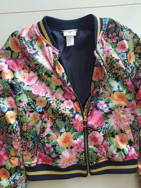Kvetová bundička, h&m,140