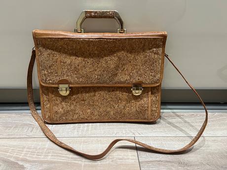 Korkova aktovka na dokumenty vintage, 