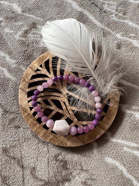 Náramok fosfosiderit + kunzit,