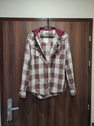 Károvaná košeľa s kapucňou l/40, in extenso,l