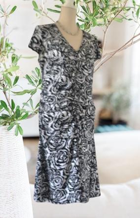 Čierno-biele letné šaty veľ. l-xl, l