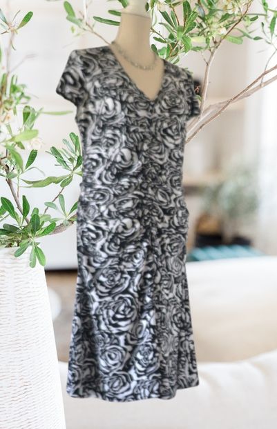 Čierno-biele letné šaty veľ. l-xl, l