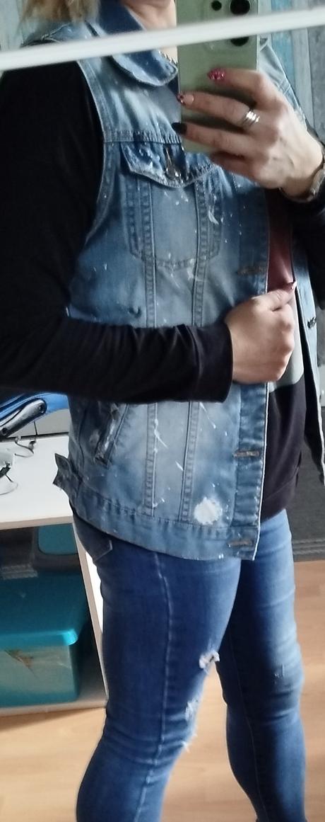 Dámska riflova vesta, l