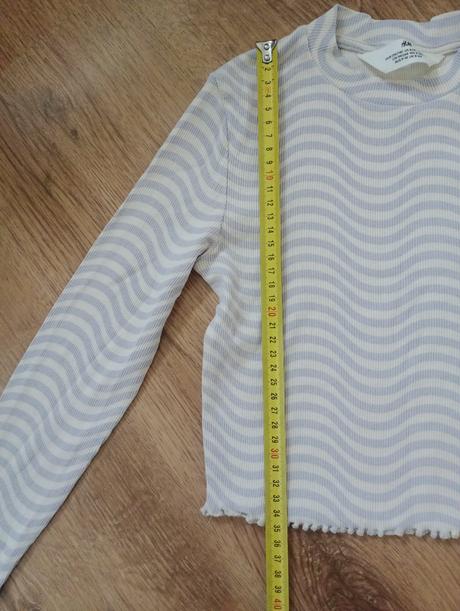 Krátke tričko - crop top, h&m,134