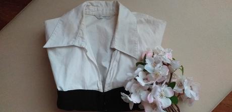 Bieločierna blúzka so zaviazaním, new look,s