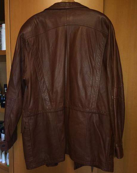 Hnedé kožené sako, xl