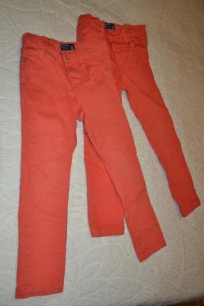 Nádherné cerveno-oranžové rifle unisex na 5-8r., reserved,122