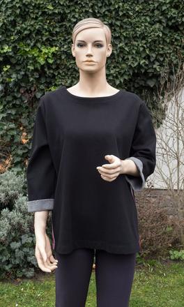 Čierna elegantná mikina, s.oliver,46