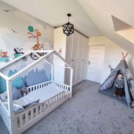 Detská drevená posteľ domček,rôzne veľkosti, šírka (cm): 90,dĺžka (cm): 200