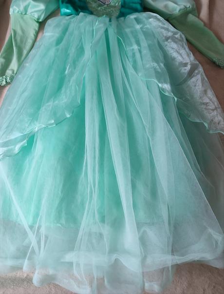 Kostým ariel zelené šaty velk. 122-128 (7r), 