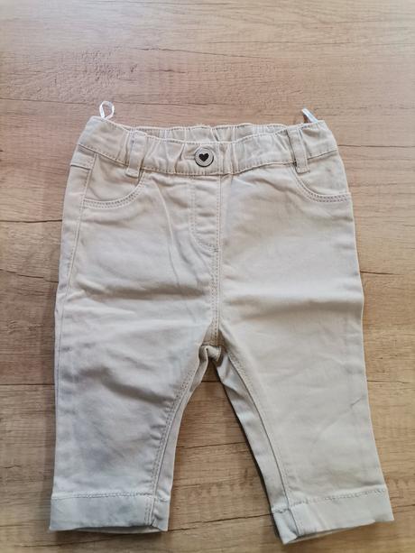 Dievčenské krémové rifle 68, baby club,68