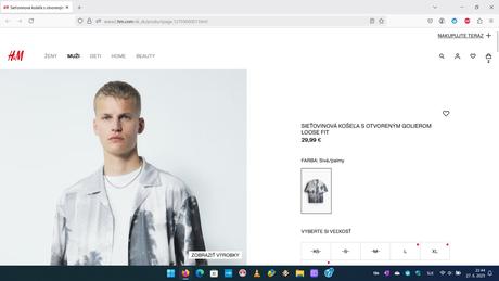 Košeľa hm sivá, h&m,l