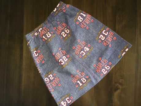 Riflová suknička, 140