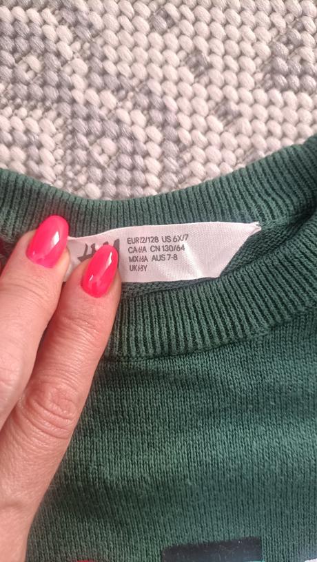 Vianočný sveter, h&m,122