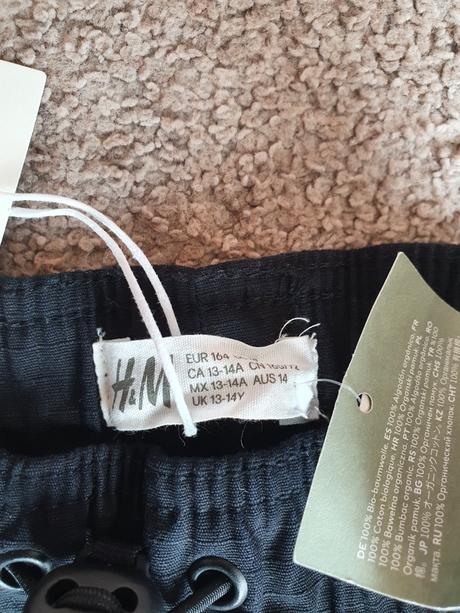 Čierne nohavice hm 164, h&m,164