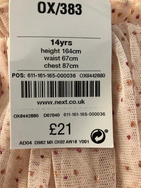 Next suknička, next,164