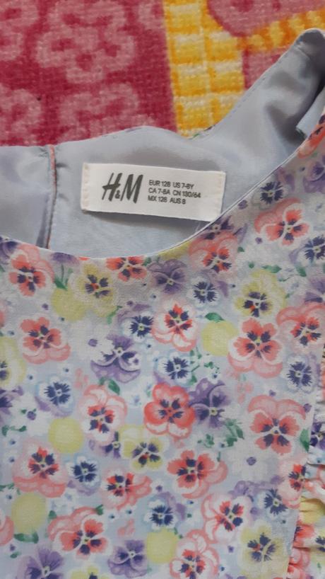 Letné šaty so sirôtkami, h&m,128