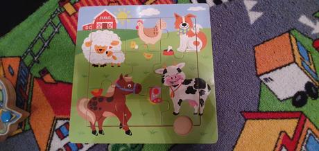 Drevené puzzle zvieratká z farmy,