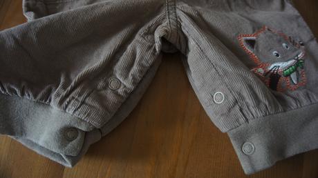 Menčestrové nohavice hnedé, f&f,68