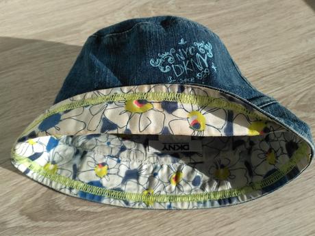 Krásny riflový klobúčik zn dkny - 46cm obvod, dkny,<50