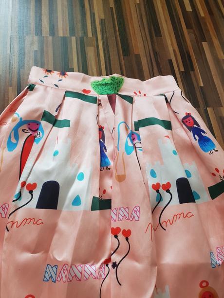 Ackova midi sukna s potlacou, xs