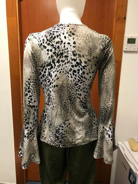 Tričko s viazaním a volánovými rukávmi, 36/38, bonprix,38