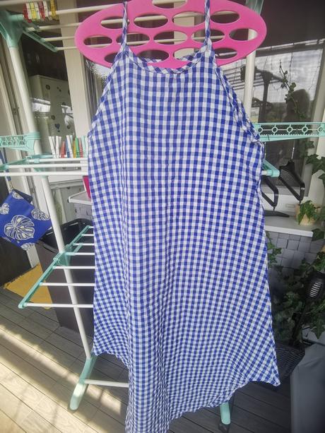 Šaty kockovane modré, xs