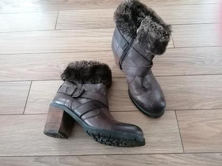 Cizmy kozene členkove oteplene, 40