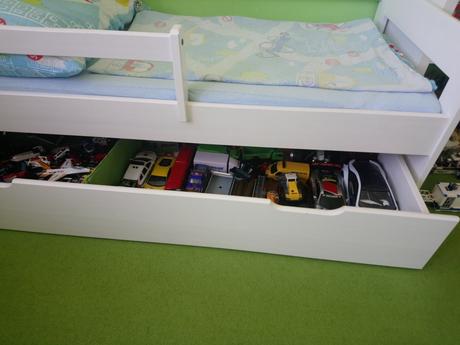 Detská posteľ, 160x70cm, šuflík, zábrana, matrac, 70,160