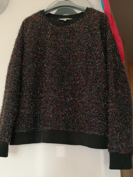 Sveter farebné trblietanie, clockhouse,xl