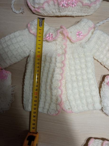 Set, sveter rukavice, capacky, 56