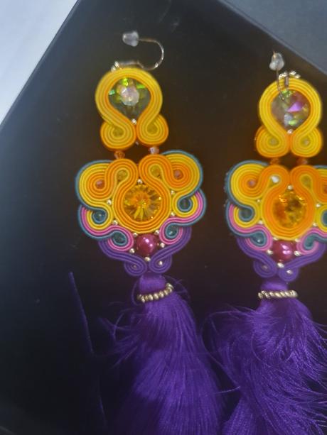 Štebotavé snenie visiace hand made náušnice, 