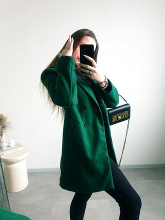 Zelený kabát s/m, s