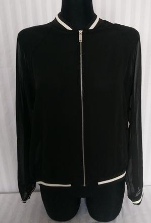 Dámska čierna priesvitná mikina, zara, l/xl, zara,l