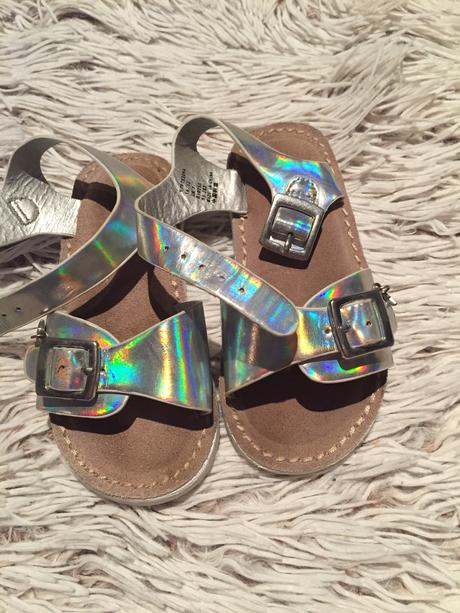 Metalické sandálky, next,23