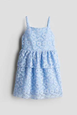 Čipkované šaty s volánmi, h&m,140