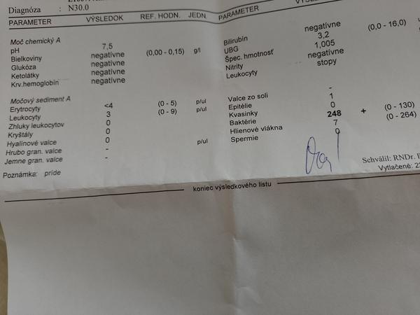 Sú výsledky moču môjho 5-mesačného synčeka v poriadku?