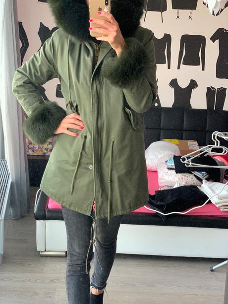 Zimna bunda parka s kozusinkou, m