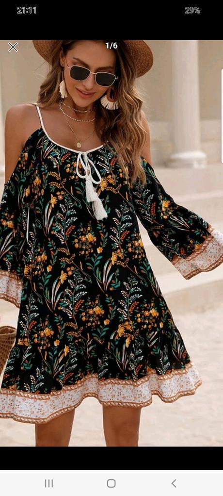 Letné šaty vzorované poštovné zadarmo, 24 / l / m / s / xl