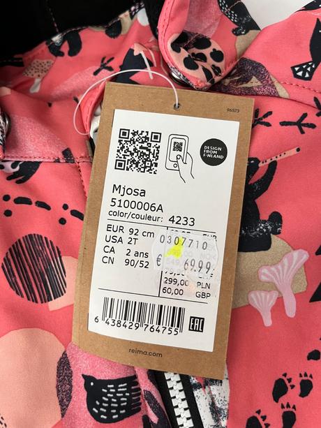 Softšelový prechodný overal reima, reima,92 / 98