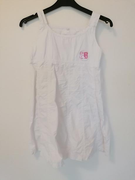 Biele šaty na ramienka pre 10r, 140