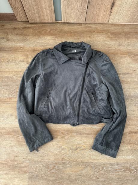 Sivý krivák / velúrová bundička, f&f,xl