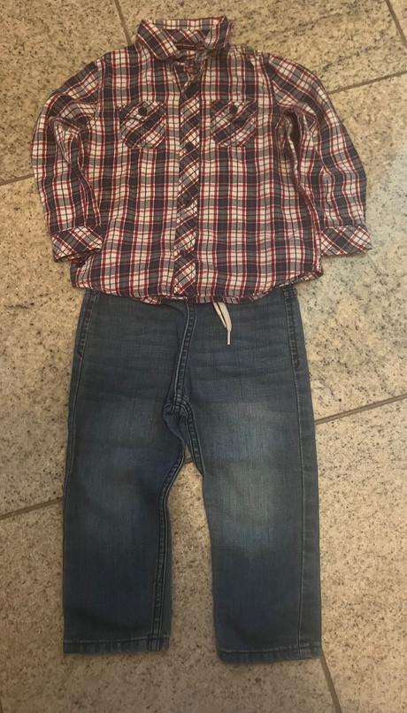 Košeľa a rifle veľkosť 92, h&m,92