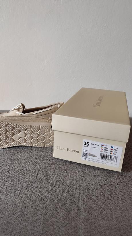 Kožené mokasíny, clara barson,36