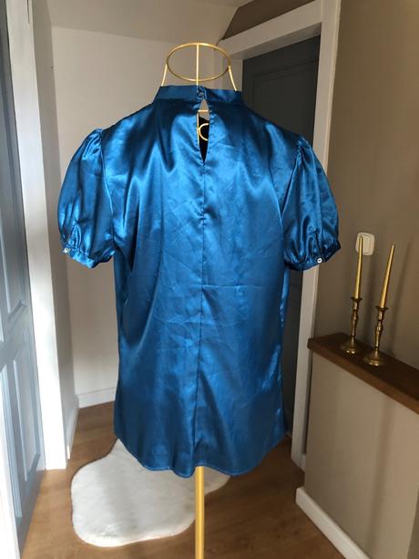 Kvalitná saténová blúzka mango, mango,m