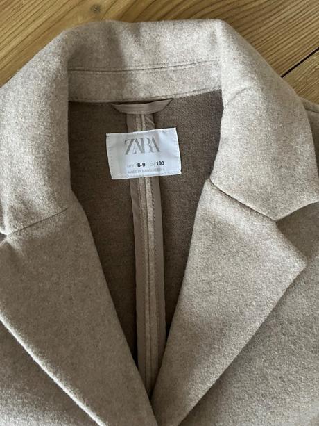 Vlnený kabát zara, zara,128