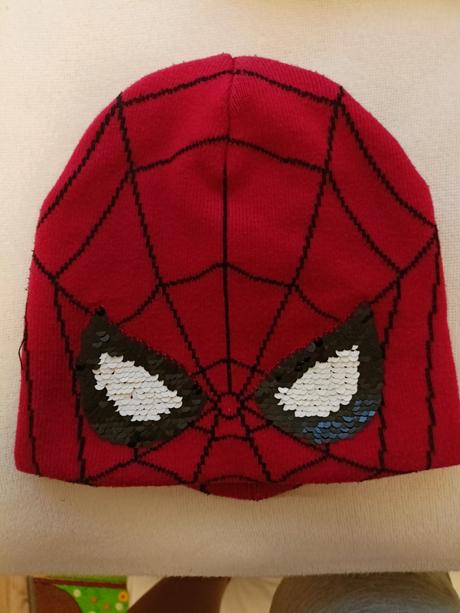 Zimna ciapka spiderman, h&m,116