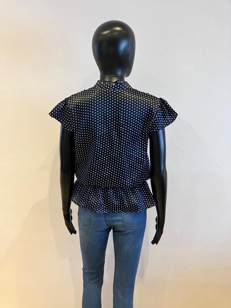 Dámska bodkovaná blúzka s volánom (m), m