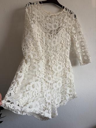 Zara prekrasny cipkovany cipka zara overal pc 46e, zara,l